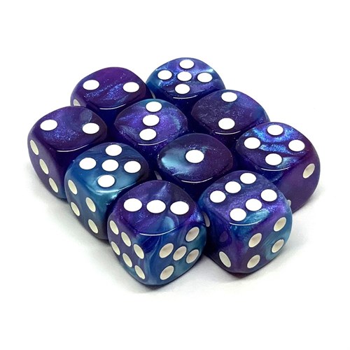 Dice Set D6 Pearlescent Enchanting Abyss 16 mm with Rounded Corners (10 pcs.) - photo 26174