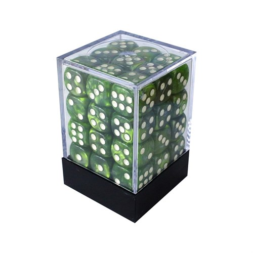 Dice Set 36 pcs. D6 Green Pearlescent 12 mm - photo 26466