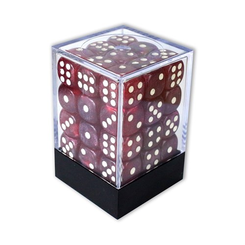 Dice Set 36 pcs. D6 Red Dark Pearlescent 12 mm - photo 26468