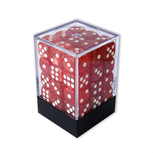 Dice Set 36 pcs. D6 Red Pearlescent 12 mm - photo 26474