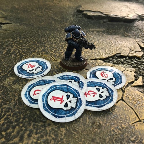Set Tokens Objective for Warhammer 40000 (6 pcs.) OW - photo 27897
