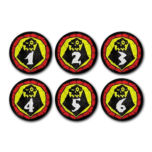 Set Tokens Objective Orkz for Warhammer 40000 (6 pcs.) OW - photo 28430