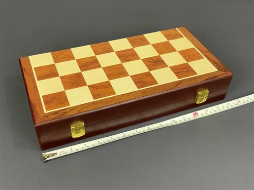 Gift Chess Set 39×39 cm "Blitz Silver/Gold" with Weighted Pieces / Board Game - photo 28469