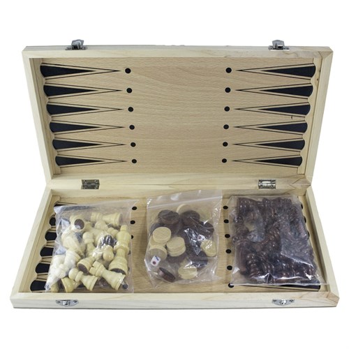 Set "Chess Set+Draughts+Backgammon" 39×39 cm / Board Game - photo 28861