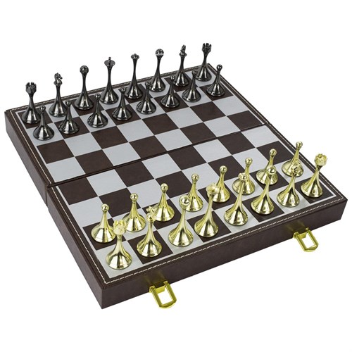 Gift Chess Set "Luxury" Black-Gold 30×30 cm / Board Game - photo 28865
