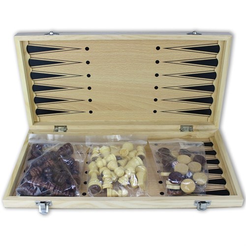 Set "Chess Set+Draughts+Backgammon" 44×44 cm / Board Game - photo 28877