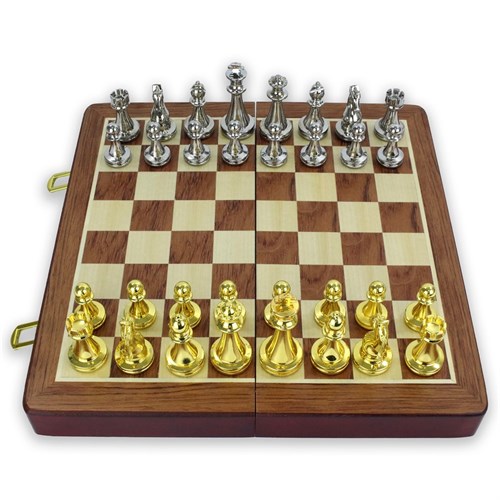 Gift Chess Set "Noble Metals" 29×29 cm / Board Game - photo 28904