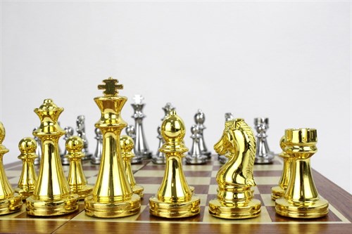 Gift Chess Set "Noble Metals" 29×29 cm / Board Game - photo 28909