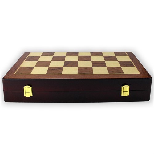 Gift Chess Set Metal Black-Silver 45×45 cm - photo 28940