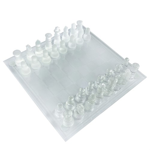 Gift Chess Set Glass 20×20 cm / Board Game - photo 28946