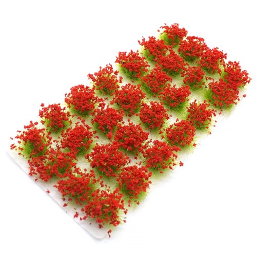 Scenic Grass Green with Red Flowers - 28pcs - photo 29090