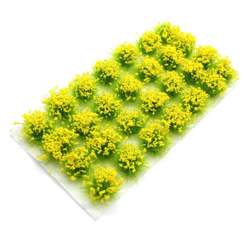 Scenic Grass Green with Yellow Flowers - 28pcs - photo 29095