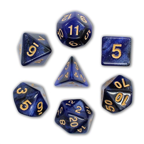 7-Piece RPG Dice Set — Space Blue - photo 29096