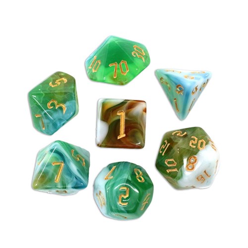 7-Piece RPG Dice Set — Amber Madness - photo 29108