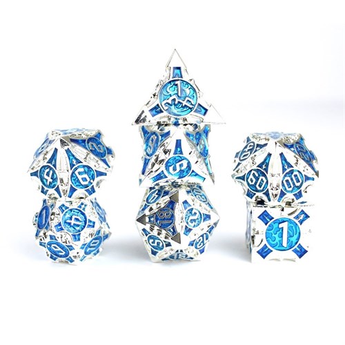 7-Piece Metal RPG Dice Set — Frosty Morning - photo 29331