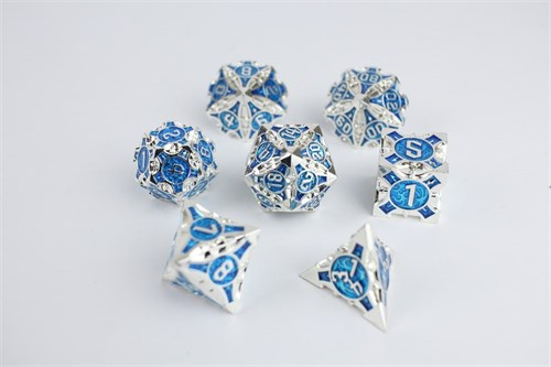 7-Piece Metal RPG Dice Set — Frosty Morning - photo 29332