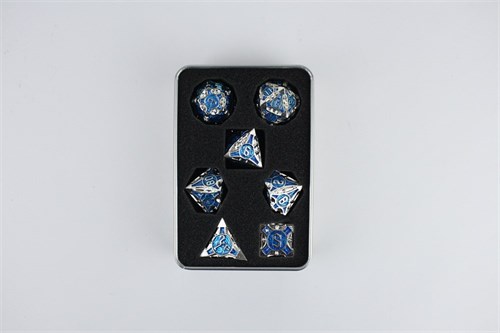 7-Piece Metal RPG Dice Set — Frosty Morning - photo 29334