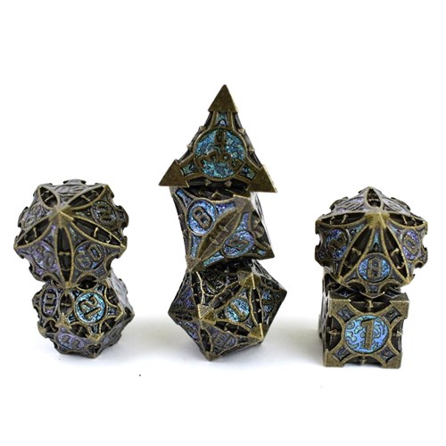 7-Piece Metal RPG Dice Set — Hidden Power - photo 29349
