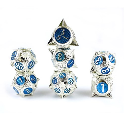 7-Piece Metal RPG Dice Set — Blue Hedgehog - photo 29354