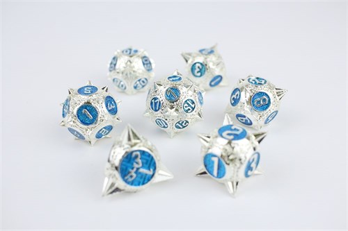 7-Piece Metal RPG Dice Set — Blue Hedgehog - photo 29355