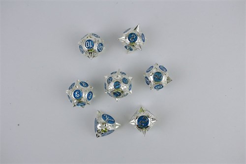 7-Piece Metal RPG Dice Set — Blue Hedgehog - photo 29356