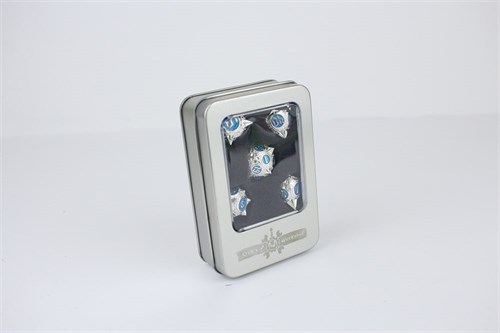 7-Piece Metal RPG Dice Set — Blue Hedgehog - photo 29358