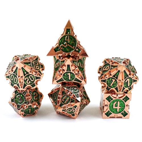 7-Piece Metal RPG Dice Set — Red Platinum - photo 29365