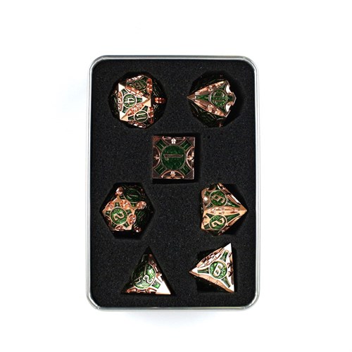7-Piece Metal RPG Dice Set — Red Platinum - photo 29368