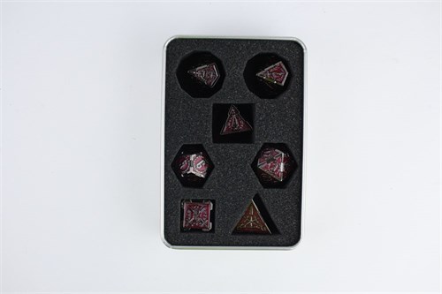 7-Piece Metal RPG Dice Set — Ruby Knight - photo 29385
