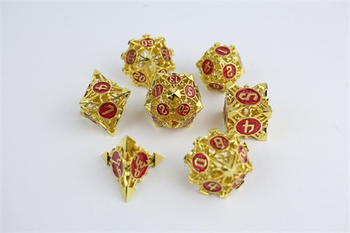 7-Piece Metal RPG Dice Set — Blood Chaos - photo 29388