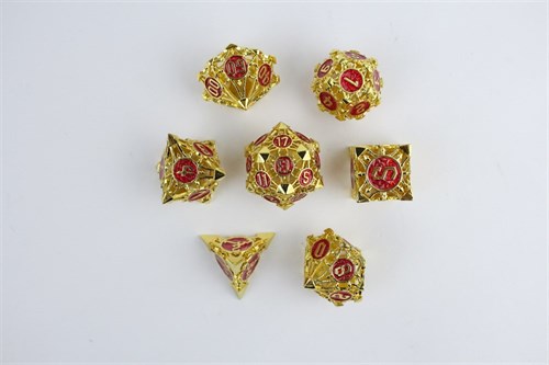 7-Piece Metal RPG Dice Set — Blood Chaos - photo 29389