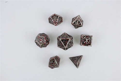 7-Piece Metal RPG Dice Set — Fierce Knight - photo 29410
