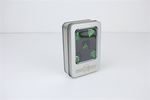 7-Piece Metal RPG Dice Set — Uranium Knight - photo 29417