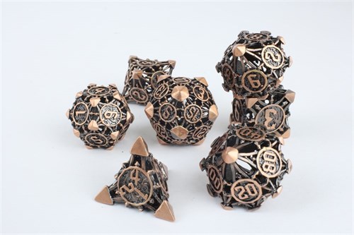 7-Piece Metal RPG Dice Set — Copper Chaos - photo 29419