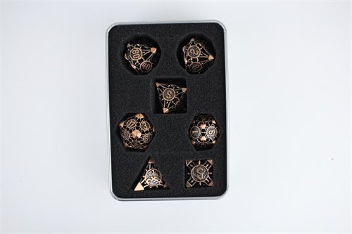 7-Piece Metal RPG Dice Set — Copper Chaos - photo 29421