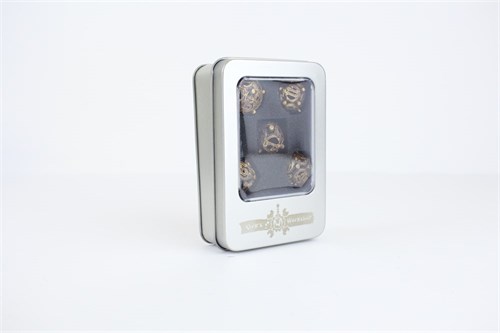 7-Piece Metal RPG Dice Set — Bronze Basilisk - photo 29431