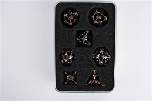 7-Piece Metal RPG Dice Set — Fierce Skull - photo 29475