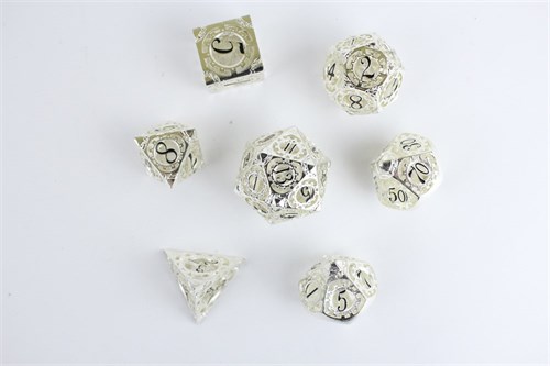 7-Piece Metal RPG Dice Set — Light Mechanic - photo 29488