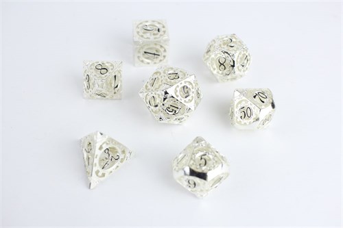 7-Piece Metal RPG Dice Set — Light Mechanic - photo 29489