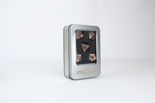 7-Piece Metal RPG Dice Set — Meander Bronze - photo 29511