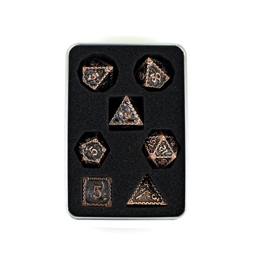 7-Piece Metal RPG Dice Set — Dragon Bronze - photo 29527