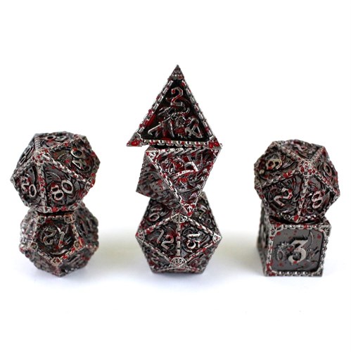 7-Piece Metal RPG Dice Set — Dragon Steel - photo 29535