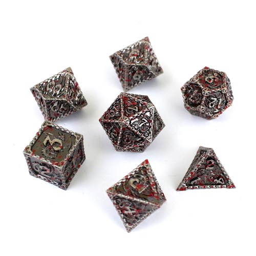 7-Piece Metal RPG Dice Set — Dragon Steel - photo 29539