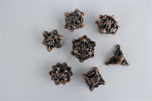 7-Piece Metal RPG Dice Set — Ancient Skull - photo 29542