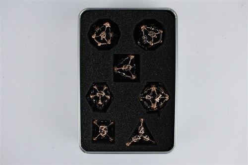 7-Piece Metal RPG Dice Set — Ancient Skull - photo 29543