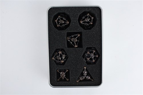 7-Piece Metal RPG Dice Set — Copper Skull - photo 29553