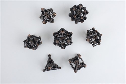 7-Piece Metal RPG Dice Set — Copper Skull - photo 29554
