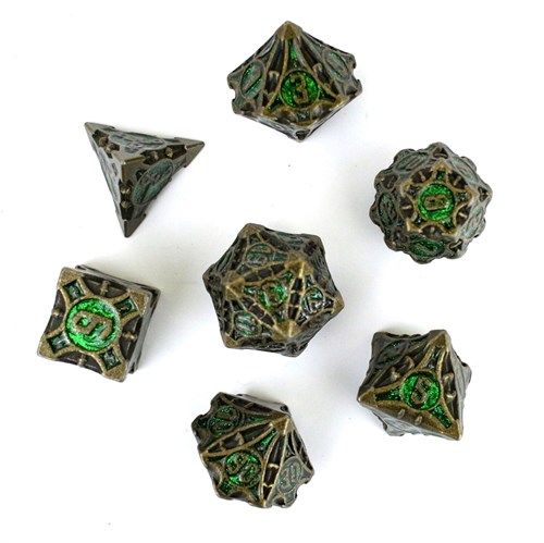 7-Piece Metal RPG Dice Set — Hidden Power - photo 29559