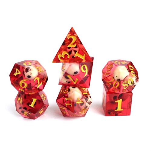 7-Piece RPG Dice Set — Red Recursion - photo 29566