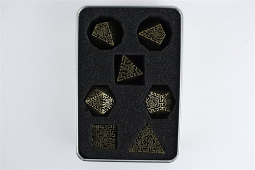 7-Piece Metal RPG Dice Set — Bronze Labyrinth - photo 29574